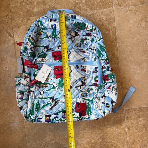 Vera Bradley Snoopy Backpack 🎄 Peanuts Holiday Quilted Bag New With Tags - Picture 8 of 8